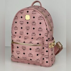 MCM Rare Powder Pink Backpack Backpack Size Large Brand New - Authentic